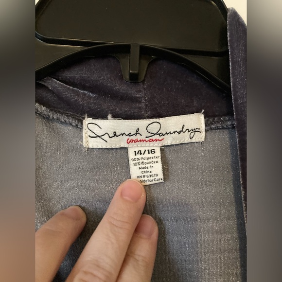 Velvet open front cardigan - Picture 4 of 8